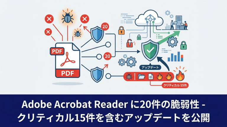 タイトル: Adobe Acrobat Reader に20件の脆弱性 – クリティカル15件を含むアップデートを公開