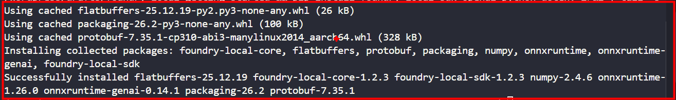 Foundry Localと依存Pythonパッケージのインストール