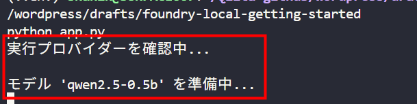 Python SDK実行