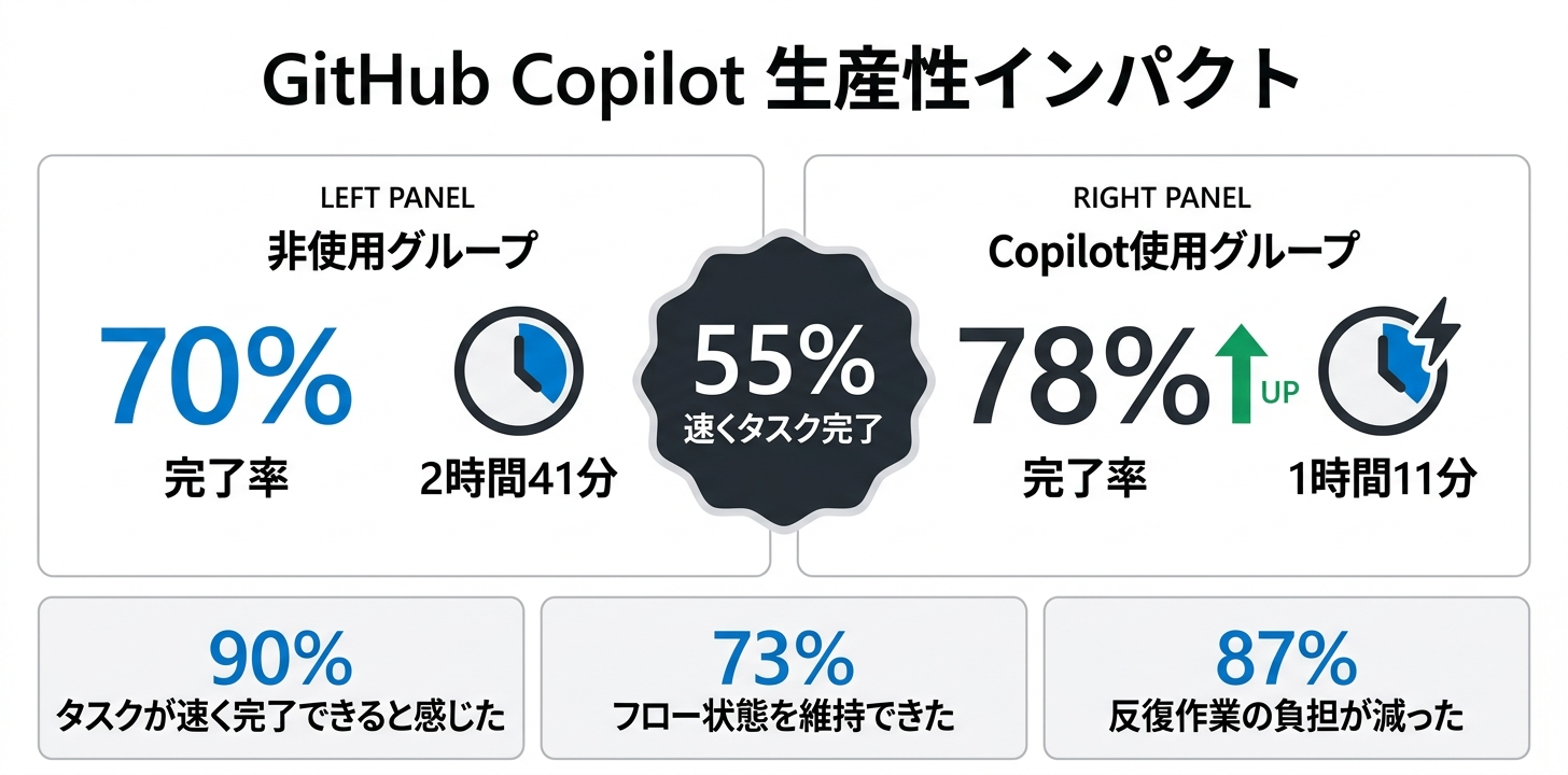 GitHub Copilotの生産性インパクト統計
