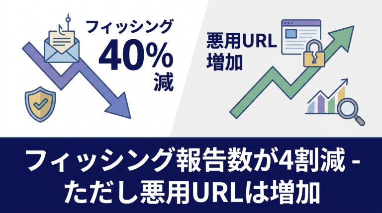 フィッシング報告数が4割減 – ただし悪用URLは増加