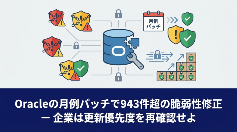 Oracleの月例パッチで943件超の脆弱性修正 － 企業は更新優先度を再確認せよ