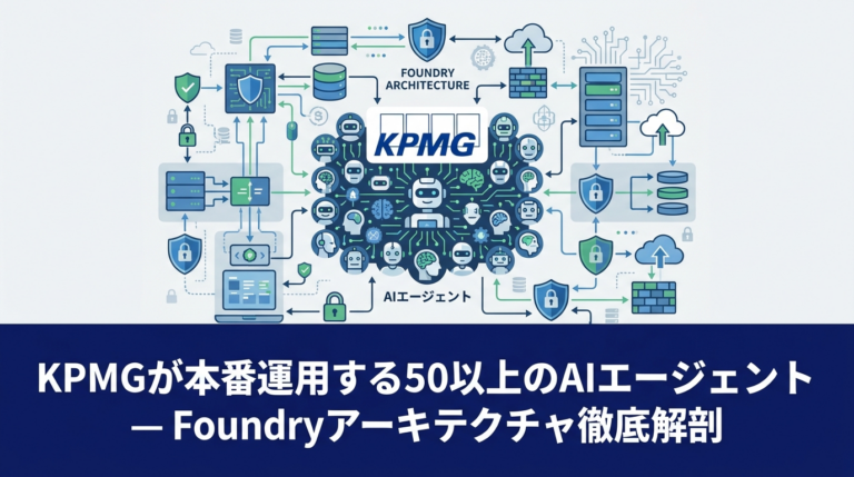 KPMGが本番運用する50以上のAIエージェント — Foundryアーキテクチャ徹底解剖
