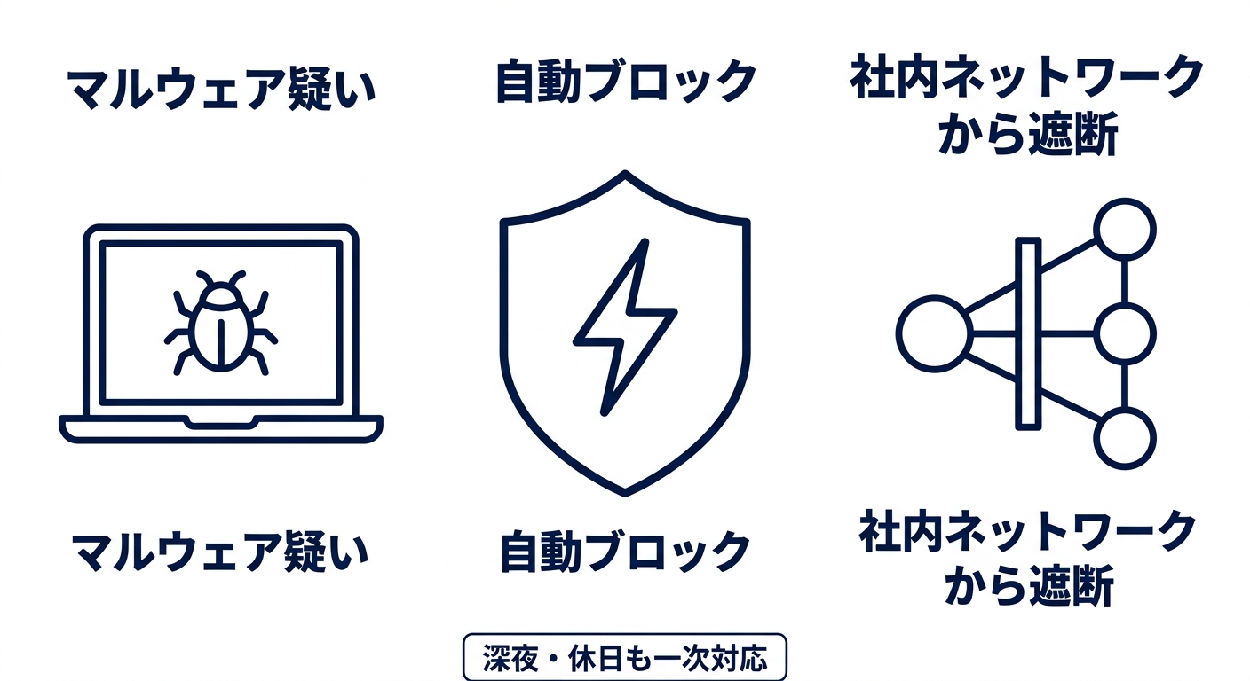 脅威の自動ブロック・隔離機能の構築